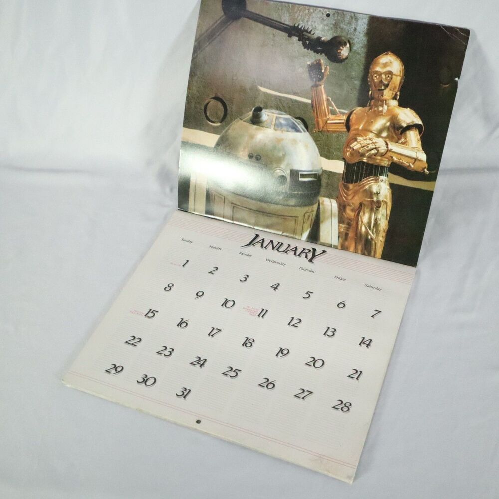 Star Wars Return of the Jedi 1984 Calendar